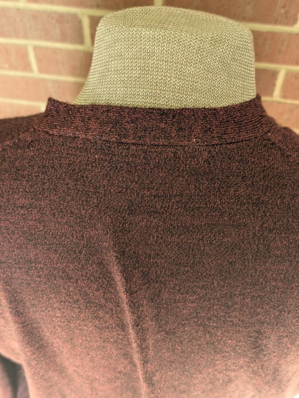 Taylor & Henry Cardigan Sweater Mens 2XL Burgundy Marled Button Front Acrylic - Picture 2 of 4